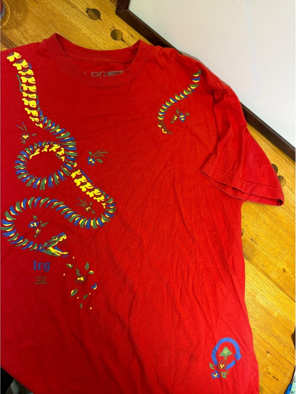 LRG (Lifted Research Group) Red Snake Graphic T-Shirt X-Large